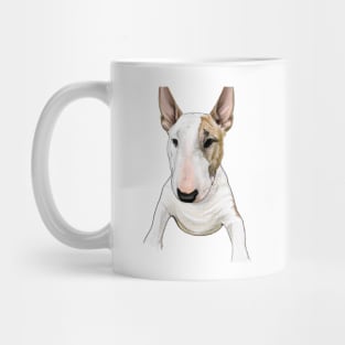 Cute Bull Terrier Drawing Mug